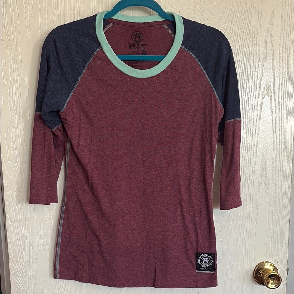 American Fighter Burgundy Graphic Tee